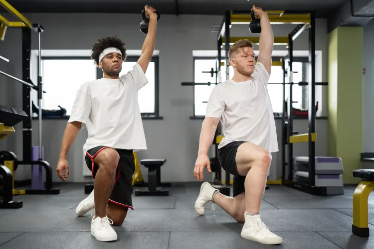 full-shot-men-exercising-with-kettlebells