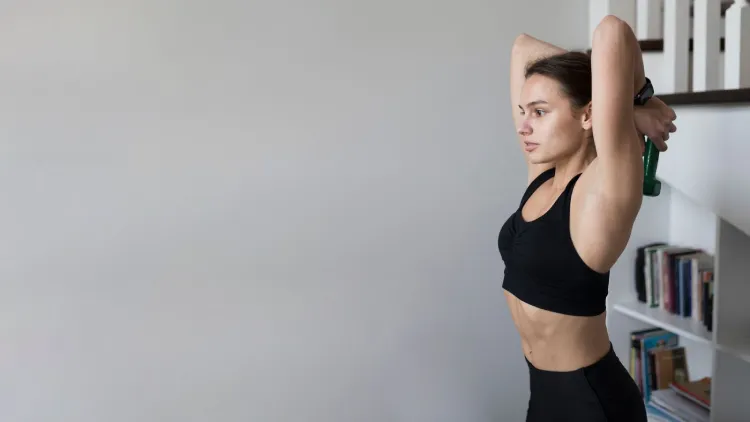 3. Overhead triceps stretch