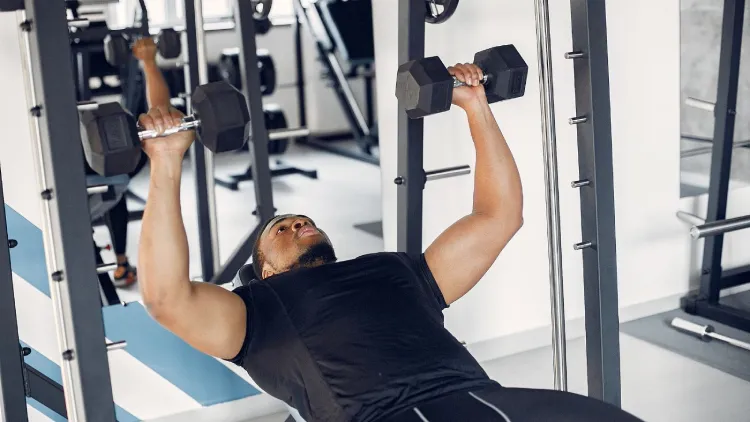 2. Dumbbell Bench Press