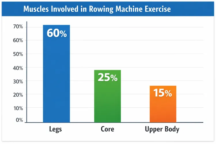 Muscles involved in Rowing Machine Exercise