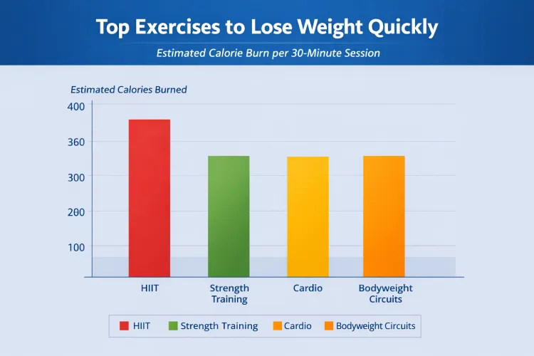 Top exercises to lose weight quickly