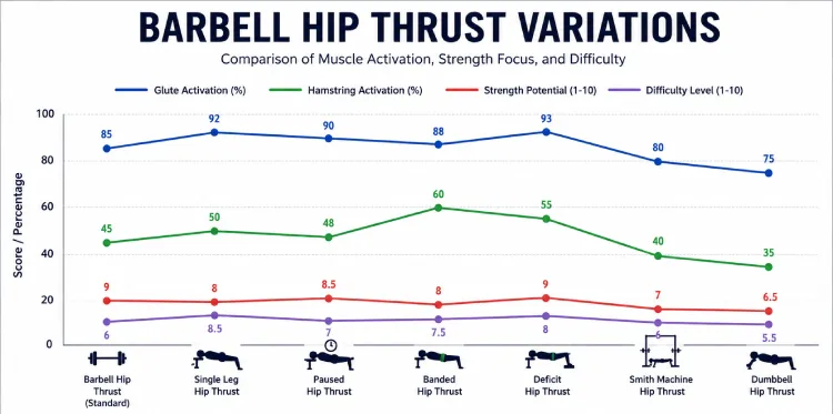 Barbell Hip Thrust Variations